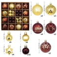 thumbnail image 3 of Christmas Tree Ornaments Shatterproof Plastic Assorted Decorative Coffee Gold, 3 of 6
