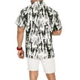 thumbnail image 4 of HAPPY BAY Men's Hawaiian Shirts Short Sleeve Button Down Shirt Mens Party Shirts Casual Vacation Summer Tropical Island Shirts for Men Funny 5XL Leaves, Black, 4 of 5