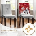 thumbnail image 4 of Christmas Snowman Chair Covers Set of 4 Snowflake Hat Scarf Chair Back Covers Stretch Removable Washable Slipcovers Protector for Dining Room Kitchen Party Decor, 4 of 9