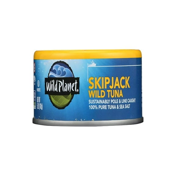 Wild Planet Wild Skipjack Light Tuna, Sea Salt, 5 oz ( Pack of 2 )