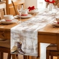 thumbnail image 5 of Western Cowboy Boots Table Runner 108 Inches, Vintage Country Brown Wooden Bed Runner Dresser Scarves Tabletop for Indoor Outdoor Parties/Ceremony/Banquet, 13"x 108", 5 of 8