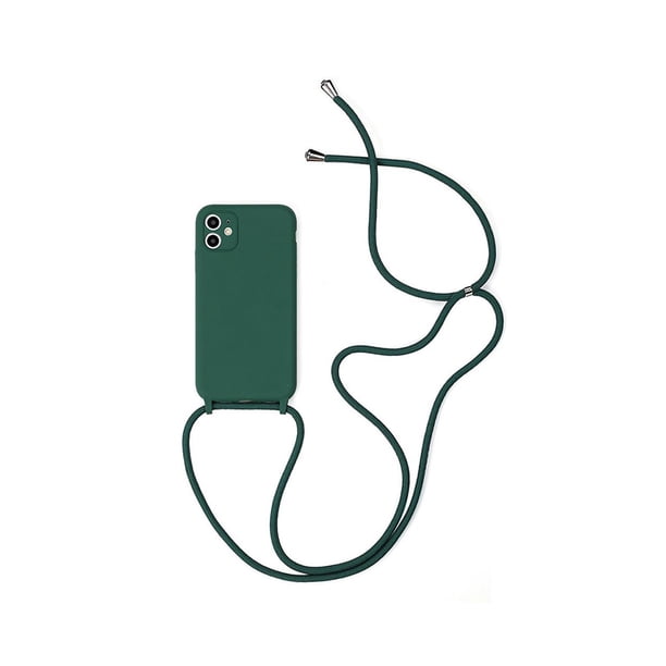 Inteprter Funda de silicona para teléfono móvil con correa para el cuello Funda protectora para smartphone Compatible con Teléfono y Comunicación No.8