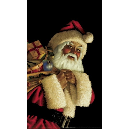 Santa Claus Jolly 34.5x60 Holiday Window Decoration Poster