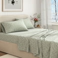 thumbnail image 5 of Great Bay Home 4-Piece 100% Turkish Cotton Flannel Sheet Set, California King, Icy Bloom, 5 of 6