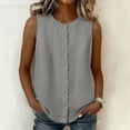 thumbnail image 6 of cocolona Womens Summer Basic Tank Tops Crew Neck Sleeveless Loose Shirts Trendy Casual Solid Color Blouses, 6 of 6