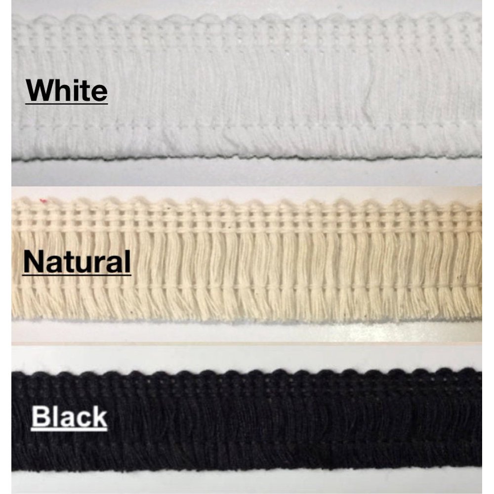 1" Cotton Brush Fringe trims 20 Continuous Yards MADE IN USA
