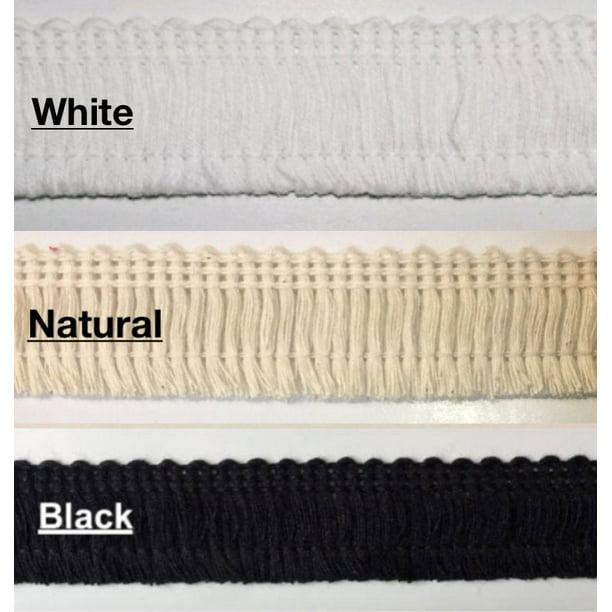1" Cotton Brush Fringe trims 20 Continuous Yards MADE IN USA
