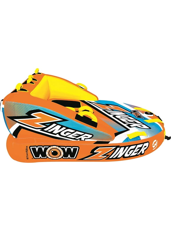 WOW World of Watersports Zinger 1 or 2 Person Inflatable Towable Tube for Boating, 19-1150