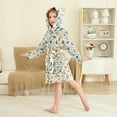 thumbnail image 2 of FORMRS Niños Bathrobe Unisex Hooded Robe Soft Plush Pajamas Sleepwear, Size 2-3T, Cute Animals, 2 of 7