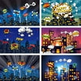 thumbnail image 2 of Superhero Cityscape Photography Background Super Hero Buildings Scenes Baby Shower Brithday Party Backdrop Photo Studio, 2 of 7