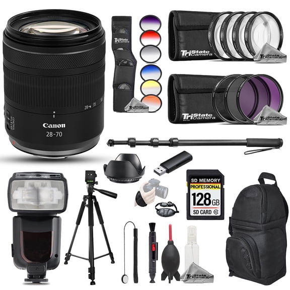 Canon RF 28-70mm f/2.8 IS STM Lens - 26pc 128GB Ultimate Accessory Kit
