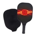thumbnail image 2 of Raqueta de Pickleball y bolsa de transporte, raqueta de Pickleball de madera con agarre cómodo para ejercicio, uso en interiores y exteriores, Rojo, 2 of 8