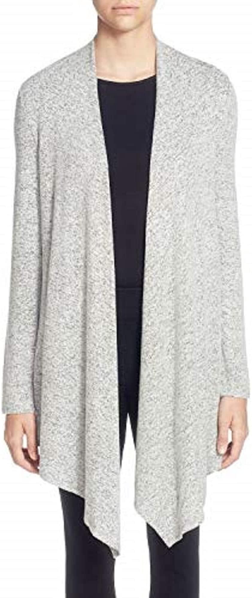 Open Cardigan Sweater Grey Heather 