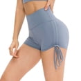 thumbnail image 1 of TFixol Pantalones cortos de yoga para mujer con cordón de cintura alta deportes fitness entrenamiento correr, 1 of 8