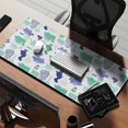 thumbnail image 2 of Long Mouse Pads for Desk,Blue Green Dinosaurs Geometric Pattern Desk Mats on Top Of Desks, Desk Mouse Pad Extra Large with 3mm Non-Slip Base and Stitched Edge for Gaming,Office,Work,Home 35.4"x15.7", 2 of 6