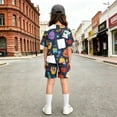 thumbnail image 3 of Grblisyd Girls Summer Outfits 2 Piece Clothes Crew Neck Short Sleeve Top and Casual Short Back to School Sets, 3 of 5