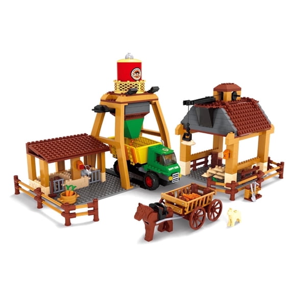SALYWEE Farm Building Blocks, Diversified Farm Themes, with Assembly Instructions, Educational Toy, Desktop Decorations, Holiday Gifts