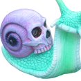 thumbnail image 2 of Halloween Skeleton Snail Resin Crafts Snail Skull Sculpture (Yellow), 2 of 6