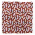 thumbnail image 1 of Bimba Foulard en Pure Soie Imprimée Aquarelle à Plumes Rouges pour Cheveux, Cou, Tête Bandanas pour Femmes 40 x 40 Pouces, 1 of 6