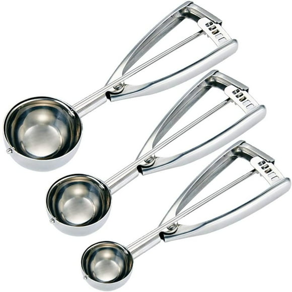 Lindbes Cookie Scoop Set - Small/1 Tablespoon Medium/2 Tablespoon Large/3 Tablespoon - Ice Cream Scoop Set