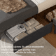 thumbnail image 5 of Zocalo Base de Cama  Queen Size | Cama con Almacenamiento, Respaldo Ajustable y 4 Cajones-Gris oscuro, 5 of 7