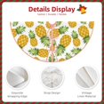 thumbnail image 4 of Daiia Pineapple Drawing Merry Christmas Tree Skirt , Xmas Large Lace-up Tree Skirt, Santa Snowflakes Rustic Home Decorations New Year Party Farmhouse Decor-36", 4 of 7