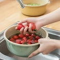 thumbnail image 5 of Drain Basket Double Layers Strainer Solid Multifunctional Fruit And Vegetable Washing Basket Fruit Vegetable Storage Basket, 5 of 5