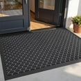thumbnail image 1 of Door Mat Outdoor Entrance x Large Rubber Rug for Front Indoor Dirt Trapper Heavy Duty Doormat Entry Floor with Non Slip Bottom Floral, 1 of 9
