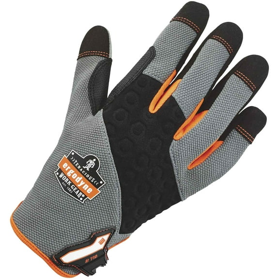 Ergodyne ProFlex 710 Heavy Duty Work Glove, Reinforced Fingertips, Padded Palm, Medium