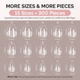 thumbnail image 6 of MelodySusie Extra Short Ballerina Nail Tips, 300Pcs Clear Acrylic, Half Matte Full Cover Press on Nails for DIY Extension & Salon Use, 15 Sizes Pre-Shaped for Long-Lasting Manicure, 6 of 7