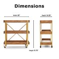 thumbnail image 2 of Adore Decor Riley Wooden Kitchen Bar Cart Gold, 2 of 13