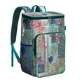 thumbnail image 1 of Abstract Geometric Insulated Backpack Cooler - 20L Soft Cooler Bag, Plaid Style for Camping, 1 of 5