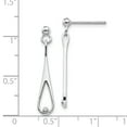 thumbnail image 3 of 925 Sterling Silver Diamond Post Dangle Earrings Drop, 3 of 7