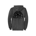 thumbnail image 2 of Gravity Outdoor Co. Zip-Up Hoodie - Dark Heather - Black Logo - Medium, 2 of 2