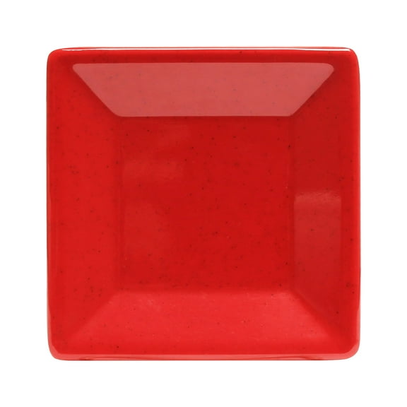 Excellante Passion Red Melamine Dinnerware Collection 4 Inch Square Plate, Comes in Each