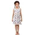 thumbnail image 6 of Girls Dress Beach Tourism Sleeveless Dress for Girls Hem A-Line Casual Sundress, 6 of 7