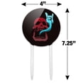 thumbnail image 2 of Acrylic Rock and Roll Soul Skull Cake Topper Party Decoration for Wedding Anniversary Birthday Graduation, 2 of 6