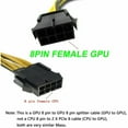 thumbnail image 5 of PCIE 8 pin Female to Dual PCI-E 8（6+2）pin Male GPU Power Cable Splitter, 10Pack, 5 of 8