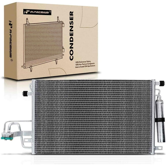 A-Premium Air Conditioning A/C Condenser Compatible with Hyundai Tucson 2005-2009 & Kia Sportage 2005-2010, Replace# 976062