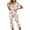 White, variant on Pajama Sets for Women 2 Piece Floral Print Soft Cotton Short Sleeve Sleepwear V Neck Top and Capri Pants Pjs Outfits (XL, White 05)
