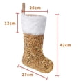 thumbnail image 6 of Dserhfy Christmas Sock White Long Plush High Gloss Sequins Bright Color Large Size Festival Prop Reusable Xmas Tree Ornament Kid Gifts Bag Pendant for Festival, 6 of 8