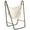 White#2, variant on A-Shaped Hammock Chair Stand - Heavy Duty 330 lbs Capacity, Black Steel Frame for Indoor & Outdoor Use, 48.75"L x 56.25"W