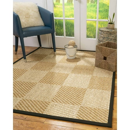 Natural Area Rugs Nirvana Custom Sisal Rug, 10', Round Moss Border