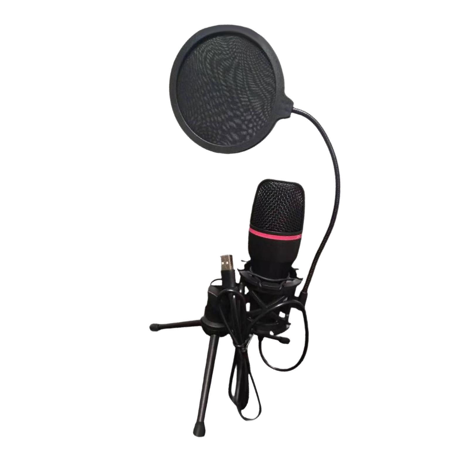 LeeQinersw USB Microphone Desktop Microphone with Shock Mount Studio Mic PC Gaming Mic with