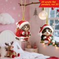 thumbnail image 1 of Listado De Acrílico Llavero navideño de gato, colgante acrílico 2D para llave de coche, decoración navideña, regalo, 1 unidad【A】 Rkxzt, 1 of 6