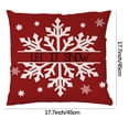 thumbnail image 2 of Precios Inmejorables, Funda de almohada navideña roja con diseño de copos de nieve y árbol de Navidad, funda de cojín para sofá, núcleo no incluido Akmoler, 2 of 5