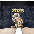 thumbnail image 4 of Happy New Year Corgi Welcome 2025 Balloon Firework Party All Over Print Boxer Briefs Underwear for Men Dad Welsh Corgi Dog Lover Gifts Idea - 01014, 4 of 6
