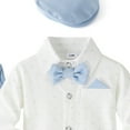 thumbnail image 4 of Ketyyh-chn99 Baby Boy Formal Outfits Toddler Baby Boy Suit Clothes Gentleman Wedding Outfits Long Sleeve Dress Shirt + Suspender Pants + Bowtie Size for 3-6 Months,Light Blue, 4 of 5