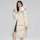thumbnail image 4 of Nueva chaqueta de invierno para mujer, chaqueta de plumón de pato blanco, cálida, de longitud media, con hebilla de cuerno de vaca, con capucha, chaquetas holgadas y gruesas para mujer, 4 of 5