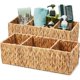 thumbnail image 1 of 3 Section Natural Water Storage Baskets, Woven Wicker Bin for Organising Nursery, Kids, Toilet Tank Top, Countertop - Set of 2, 1 of 5
